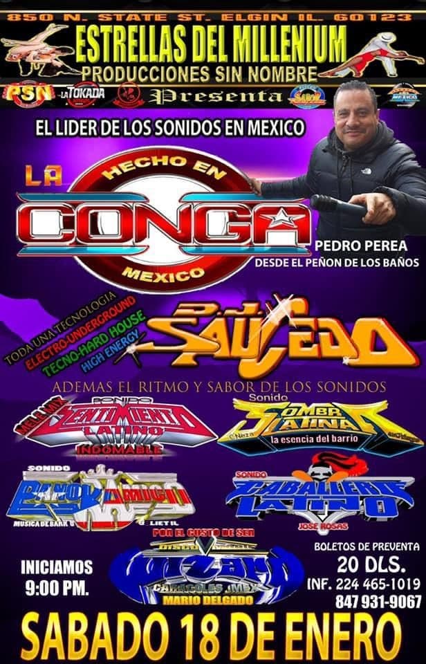 Event - Sonido La Conga y Mas En Elgin,IL - Elgin, Illinois - January 18, 2020 | concert tickets