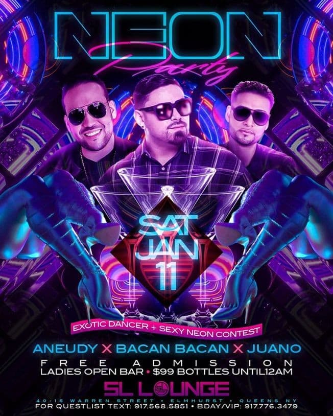 Event - Neon Party At SL Lounge - Queens, New York - January 11, 2020 | concert tickets
