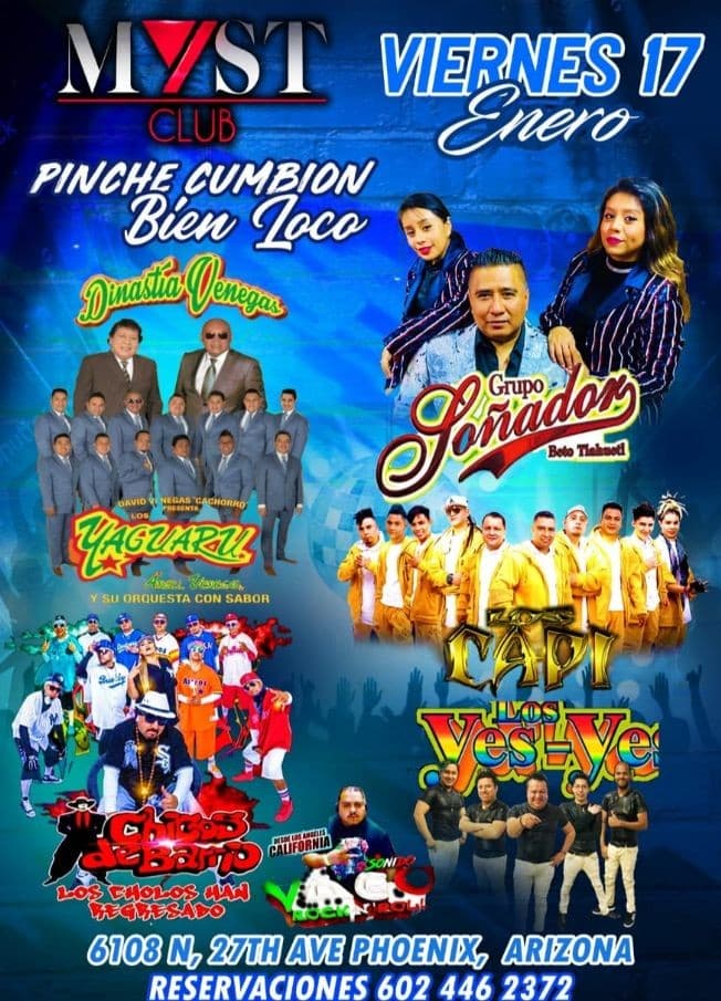 Event - Grupo Soñador,Yaguaru,Los Capi y Mas En Phoenix,AZ - Phoenix, Arizona - January 17, 2020 | concert tickets