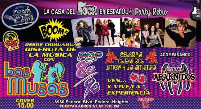 Event - " Flans, Pandora, Fey, Timbiriche... El Tributo por Las Musas de Chihuahua" - Federal Heights, Colorado - February 15, 2020 | concert tickets