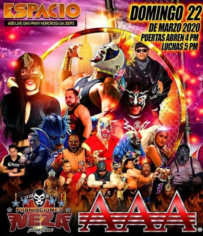 Event - Lucha Libre AAA En Norcross,GA POSTPONED - Norcross, Georgia - 22 de marzo de 2020 | concert tickets