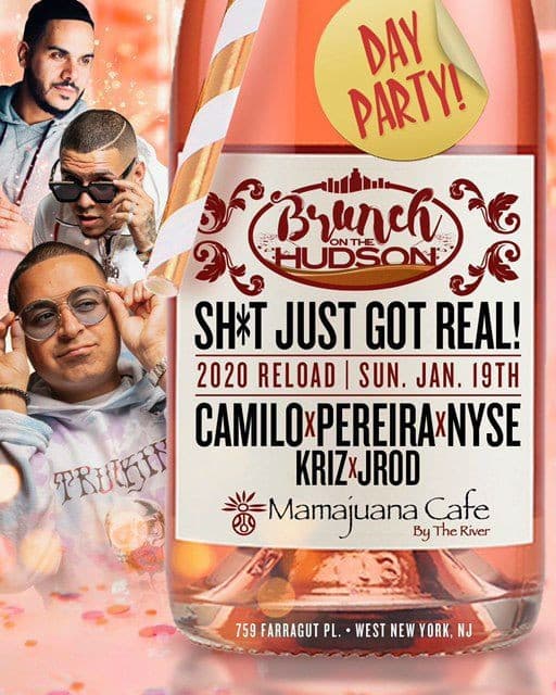 Event - Brunch On The Hudson MLK Weekend DJ Camilo Live At Mamajuana Cafe By The River - West New York, New Jersey - January 19, 2020 | concert tickets