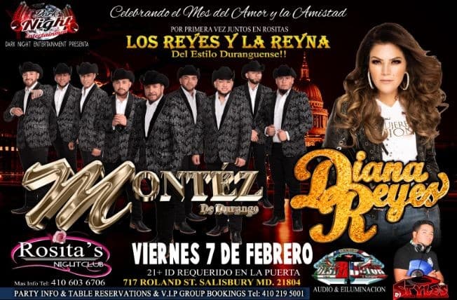 Event - Los Reyes Y La Reina Montez & Diana Reyes En Salisbury,MD - Salisbury, Maryland - February 7, 2020 | concert tickets