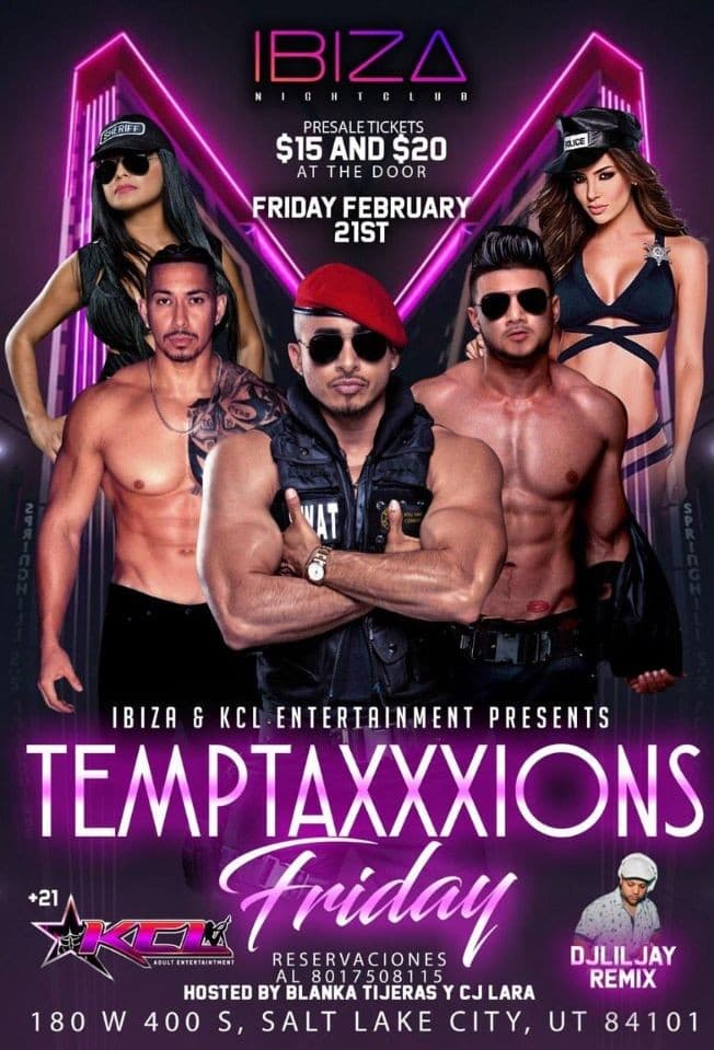 Event - Temptaxxxions Friday! - Salt Lake City, Utah - February 21, 2020 | concert tickets