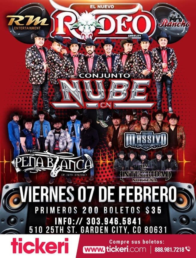 Event - Conjunto Nube,Peña Blanca,Massivo y Mas En Garden City,CO - Garden City, Colorado - February 7, 2020 | concert tickets