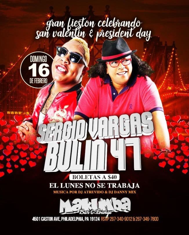 Event - Sergio Vargas y Bulin 47 En Concierto En Philadelphia, PA - Philadelphia, Pennsylvania - February 16, 2020 | concert tickets