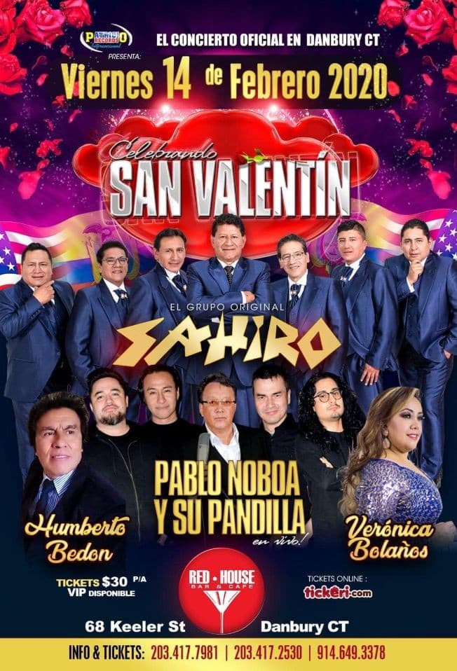 Event - SAHIRO EN DANBUYRY CELEBRANDO SAN VALENTIN - Danbury, Connecticut - February 14, 2020 | concert tickets