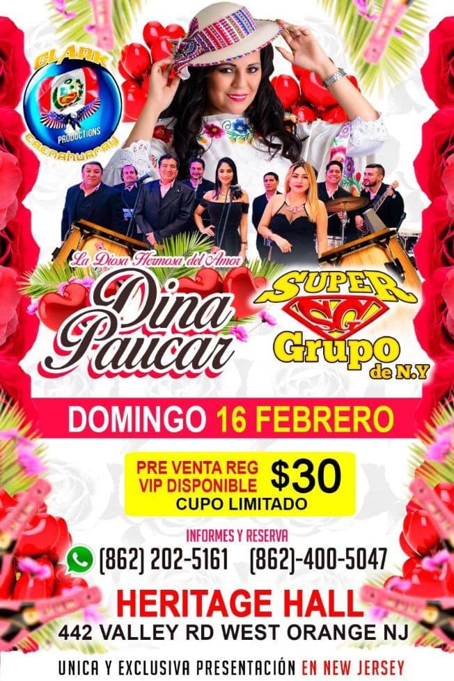 Event - Dina Paucar en Vivo en New Jersey! - West Orange, New Jersey - February 16, 2020 | concert tickets