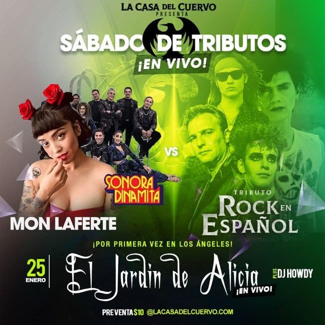 Event - MON LAFERTE Y LA SONORA DINAMITA VS TRIBUTO AL ROCK EN ESPANOL. EN VIVO POR PRIMERA VEZ EN LA - Downey, California - January 25, 2020 | concert tickets