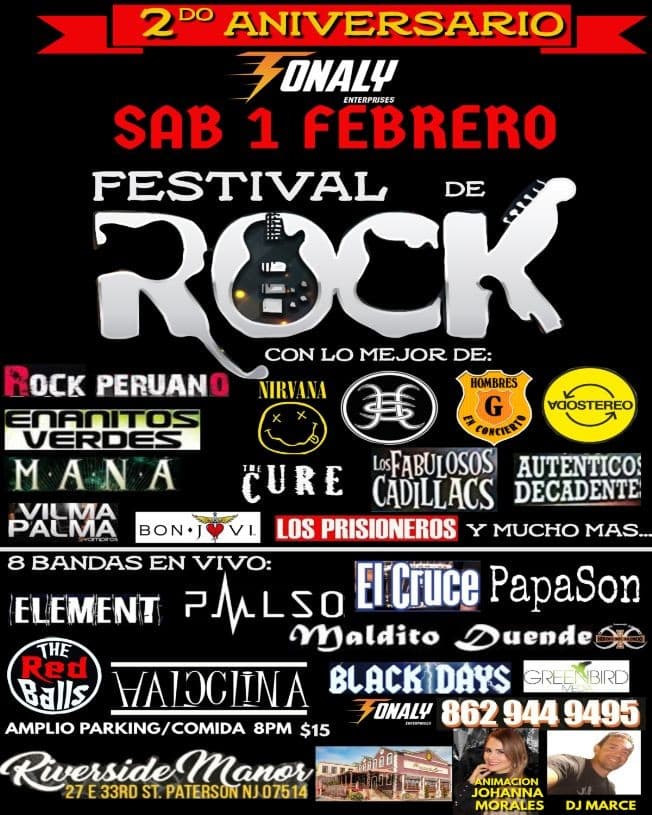 Event - Festival de Rock Tonaly 2do Aniversario - Paterson, New Jersey - February 1, 2020 | concert tickets