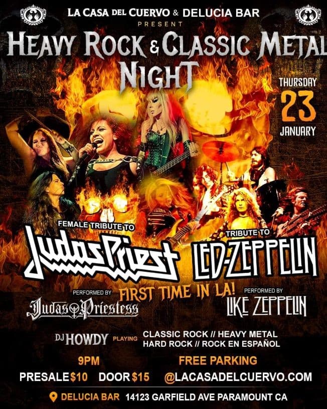 Event - Heavy Rock & Classic Metal Night En Paramount,CA - Paramount, California - January 23, 2020 | concert tickets