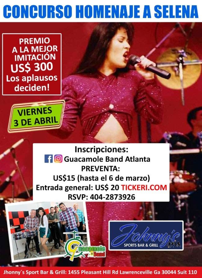 Event - Homenaje a Selena - Lawrenceville, Georgia - April 3, 2020 | concert tickets