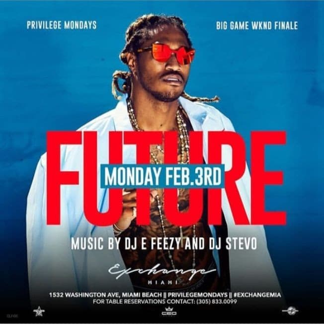 Event - Big Game Weekend Finale Future Live At Exchange Miami - Miami Beach, Florida - February 3, 2020 | concert tickets