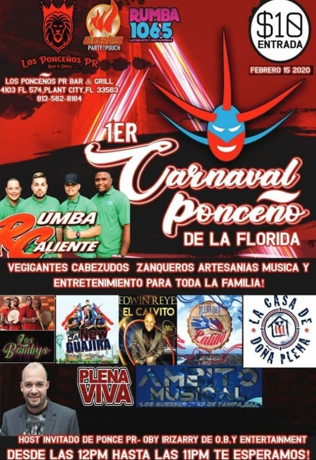 Event - Carnaval Ponceno - Plant City, Florida - February 15, 2020 | concert tickets