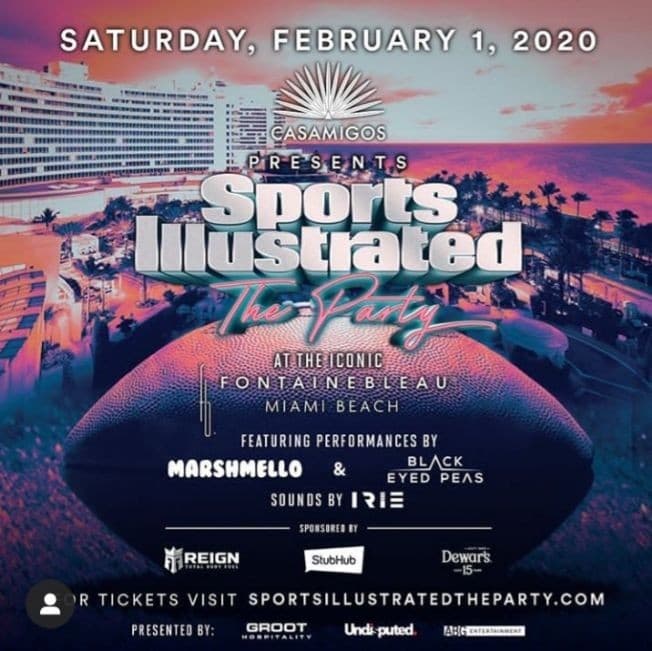 Event - Sports iliustrated The Party Marshmello Da Baby & Black Eye Peas Live At Fontainbleau Miami Beach - Miami Beach, Florida - February 1, 2020 | concert tickets