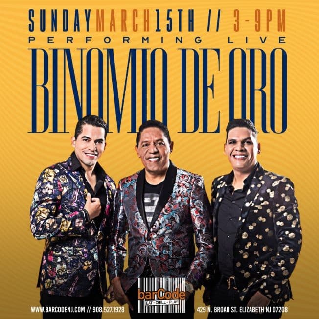 Event - El Binomio de Oro Performing Live @barCode CANCELED - Elizabeth, New Jersey - May 17, 2020 | concert tickets