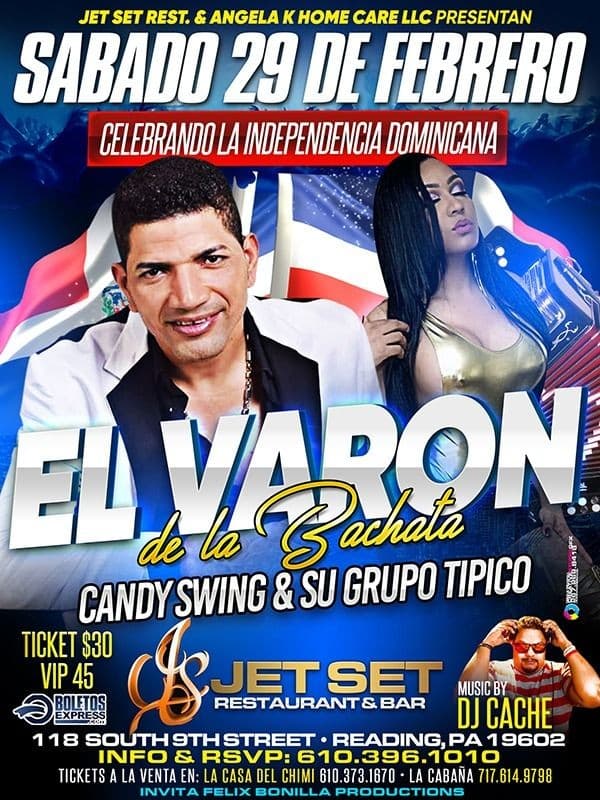 Event - El Varon de la Bachata En Concierto En Reading, PA - Reading, Pennsylvania - February 29, 2020 | concert tickets