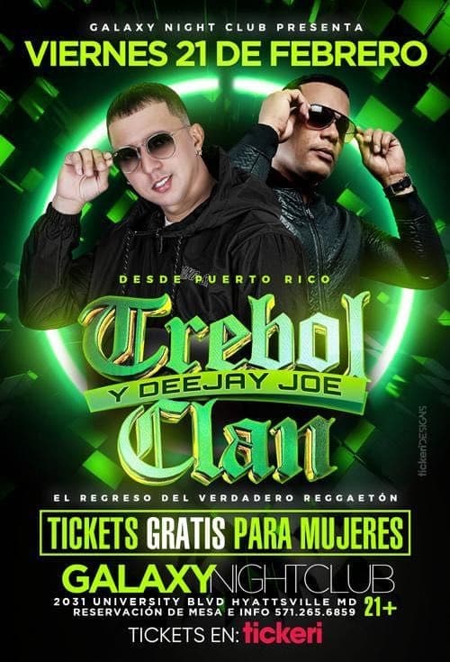 Event - Trebol Clan junto a Deejay Joe en Concierto! - Hyattsville, Maryland - February 21, 2020 | concert tickets