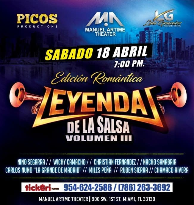 Event - Leyendas de la Salsa Volumen 3 en Miami - Miami, Florida - April 18, 2020 | concert tickets