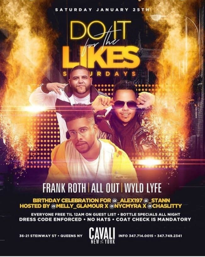 Event - Do it For Likes Saturdays At Cavali New York - Queens, New York - January 25, 2020 | concert tickets