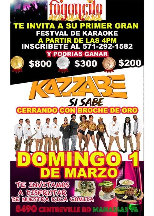 Event - Kazzabe - Manassas, VA (Sei Sei Bei, Gira USA) CANCELED - Manassas Park, Virginia - March 1, 2020 | concert tickets