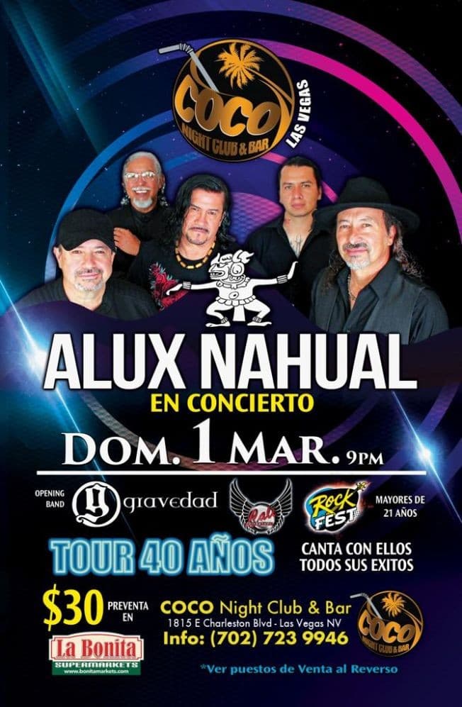 Event - Alux Nahual en Las Vegas - Las Vegas, Nevada - 1 de marzo de 2020 | concert tickets