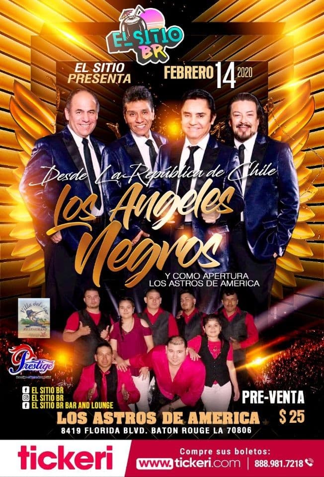 Event - Los Angeles Negros y Los Astros De America En Baton Rouge,LA - Baton Rouge, Louisiana - February 14, 2020 | concert tickets