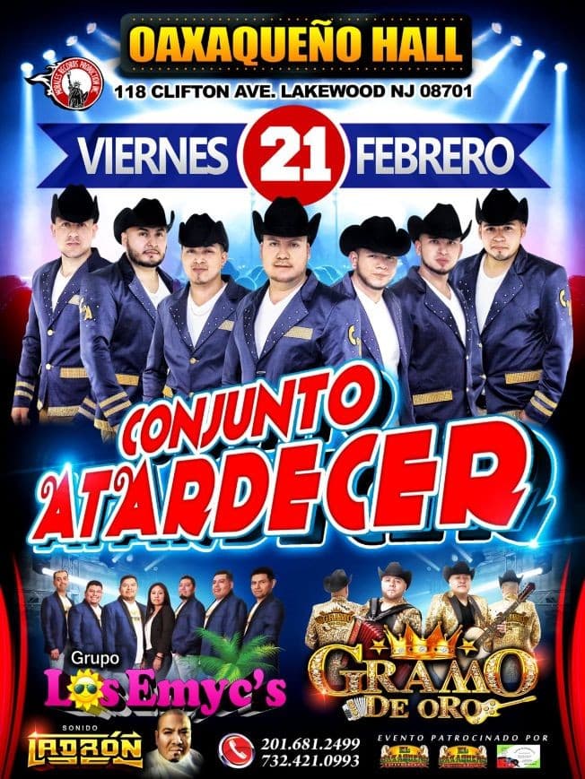 Event - Conjunto Atardecer y Mas En Lakewood,NJ - Lakewood, New Jersey - February 21, 2020 | concert tickets