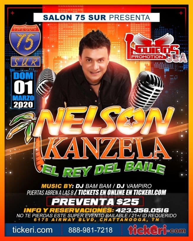 Event - Nelson Kanzela En Concierto En Chattanooga,TN - Chattanooga, Tennessee - March 1, 2020 | concert tickets