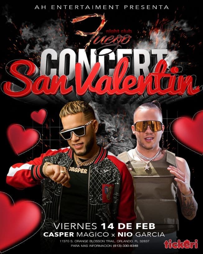 Event - Nio Garcia, Casper Magico Y Mas Concert San Valentin - Orlando, Florida - February 14, 2020 | concert tickets
