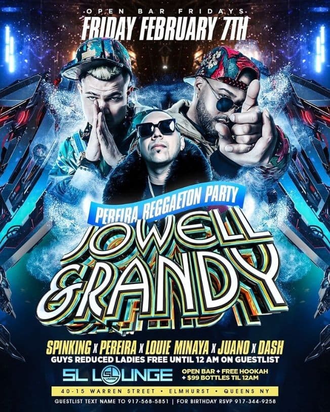 Event - Jowell & Randy Live At SL Lounge - Queens, New York - February 7, 2020 | concert tickets