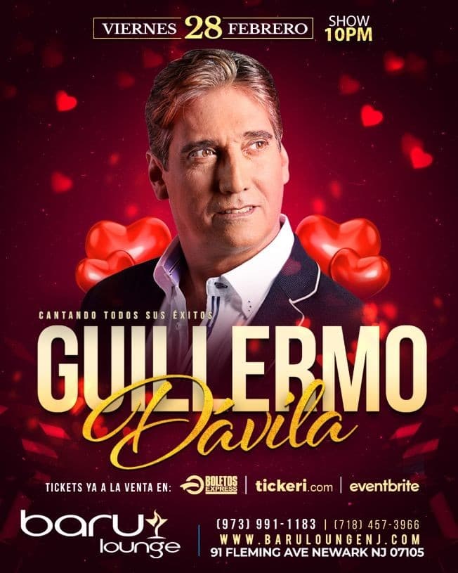 Event - Guillermo Davila en New Jersey - Newark, New Jersey - February 28, 2020 | concert tickets