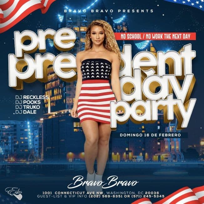 Event - Pre President's Day party - Washington, District Of Columbia - February 16, 2020 | concert tickets