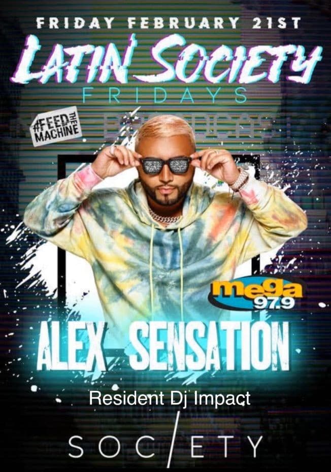 Event - Alex Sensation live at the New Society NightClub in Jersey - lyndhurst, New Jersey - February 21, 2020 | concert tickets