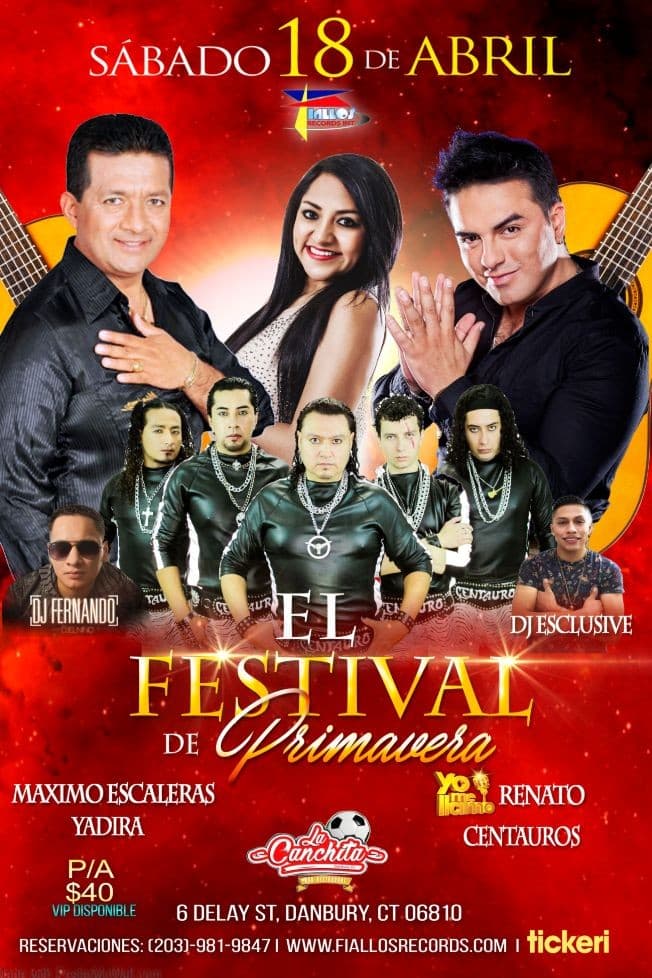 Event - MAXIMO ESCALERAS  Yo me llamo  RENATO   El poder del amor  CENTAURO   la voz del Ecuador   YADIRA - Danbury, Connecticut - April 18, 2020 | concert tickets