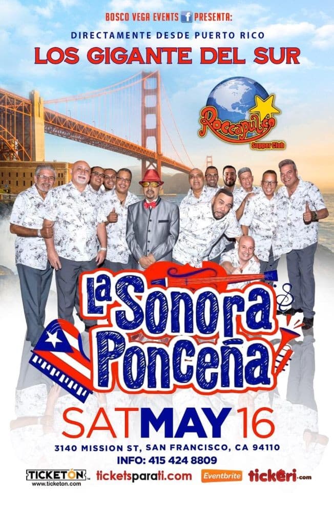 Event - La Sonora Ponceña En San Francisco,CA - San Francisco, California - May 16, 2020 | concert tickets