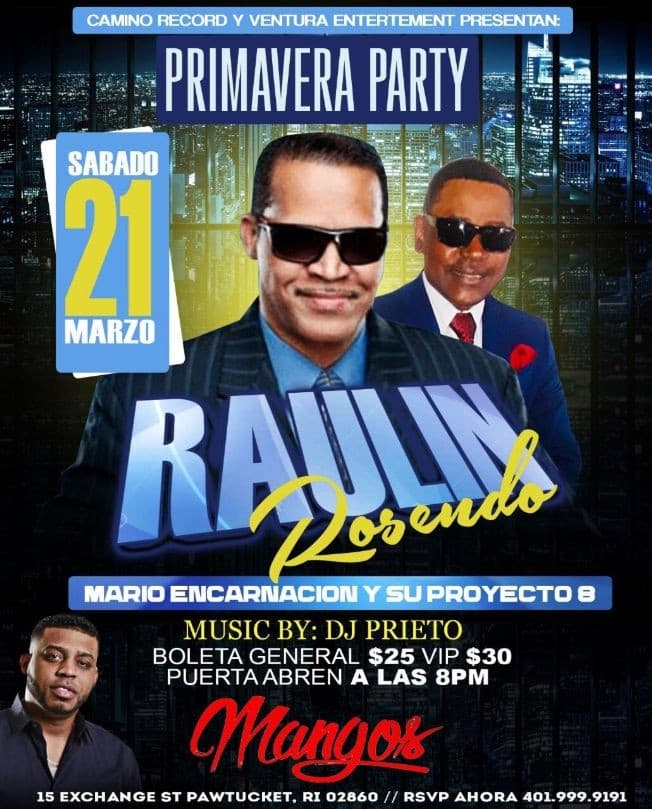 Event - Raulin Rosendo en Vivo! CANCELED - Pawtucket, Rhode Island - March 21, 2020 | concert tickets