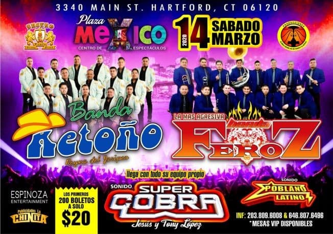 Event - Banda Retoño y Banda Feroz En Hartford,CT CANCELED - Hartford, Connecticut - March 14, 2020 | concert tickets