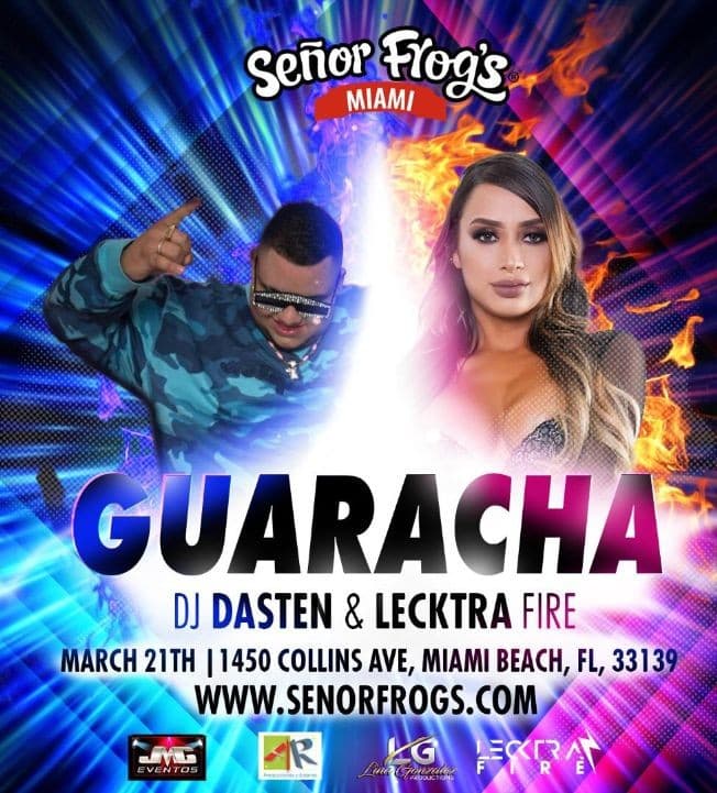 Event - Guaracha con DJ Dasten y Lecktra Fire en Vivo! CANCELED - Miami Beach, Florida - March 21, 2020 | concert tickets
