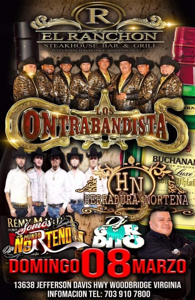 Event - Los Contrabandista y Herradura Norteña En Concierto En Woodbridge,VA - Woodbridge, Virginia - 8 de marzo de 2020 | concert tickets