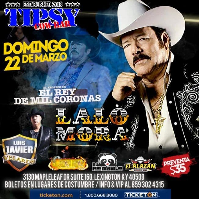 Event - Lalo Mora En Concierto En Lexington,KY CANCELED - Lexington, Kentucky - March 22, 2020 | concert tickets