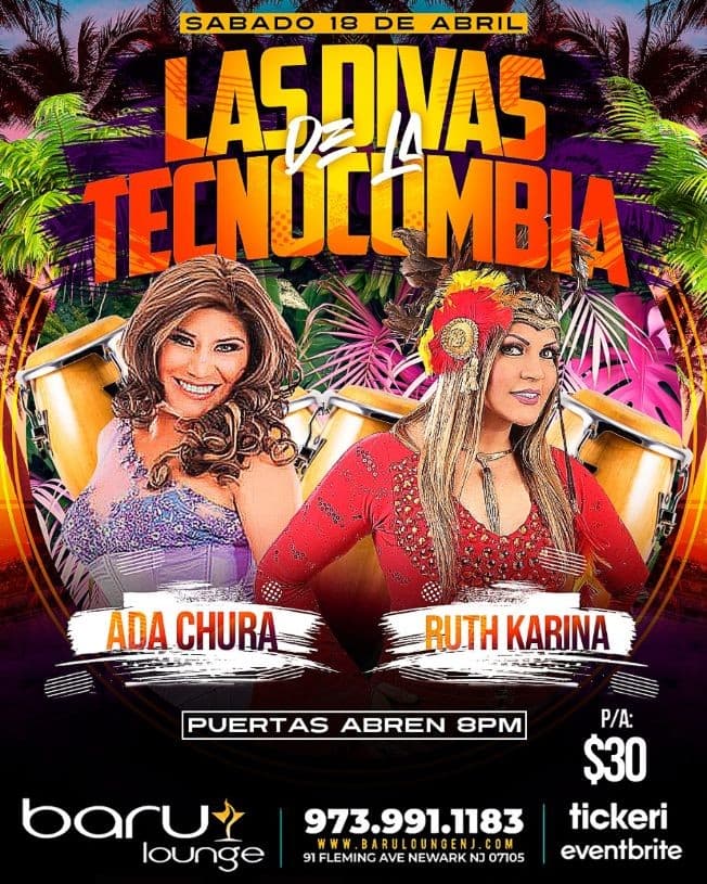 Event - Ada Chura y Ruth Karina "Las Divas de la Tecnocumbia" - Newark, New Jersey - April 18, 2020 | concert tickets