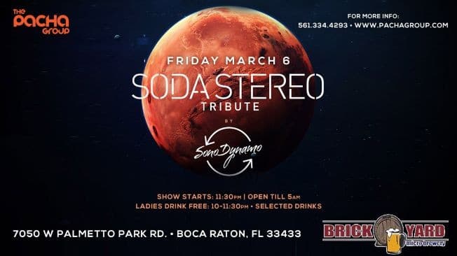 Event - Soda Stereo Tribute by SONO DYNAMO - Boca Raton, Florida - 6 de marzo de 2020 | concert tickets