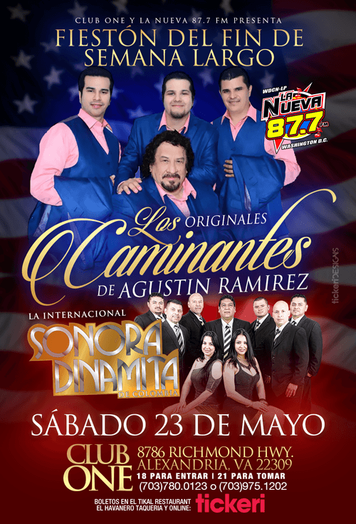 Event - POSTPONED: Los  Caminantes y La Sonora Dinamita en Vivo! - Alexandria, Virginia - 23 de mayo de 2020 | concert tickets