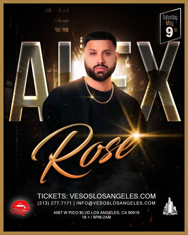 Event - Vesos LA Presents: Alex Rose Saturday Concert Age 18+ Event - Los Angeles, California - 7 de noviembre de 2020 | concert tickets