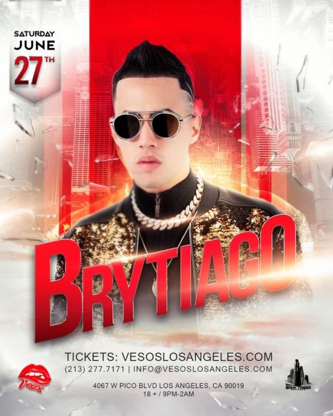 Event - POSTPONED: Vesos LA Presents: Brytiago Saturday Concert Age 18+Event - Los Angeles, California - June 27, 2020 | concert tickets