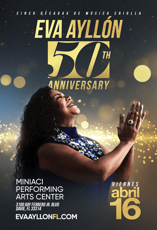Event - Eva Ayllon 50 Aniversario En Davie, FL POSTPONED - Davie, Florida - April 16, 2021 | concert tickets