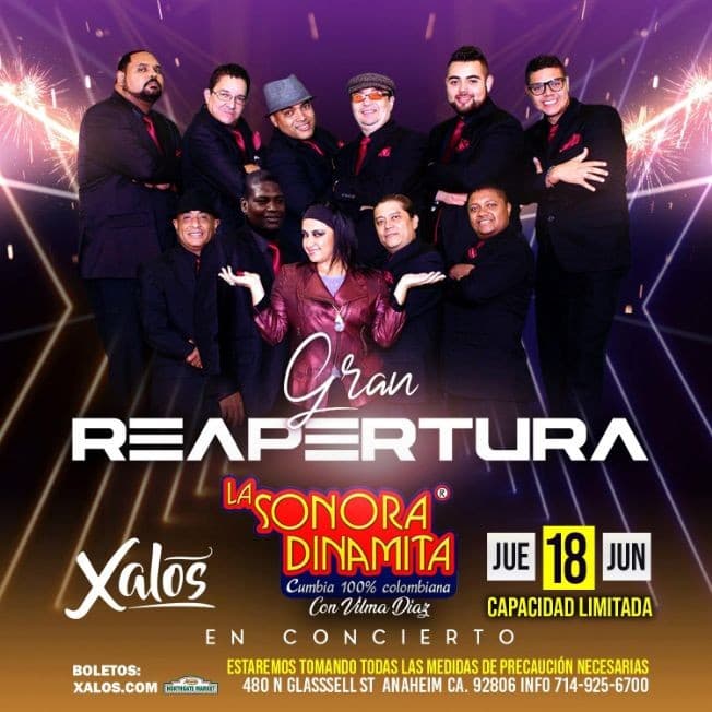 Event - Gran ReApertura con La Sonora Dinamita en Anaheim CA POSTPONED - Anaheim, California - June 18, 2020 | concert tickets