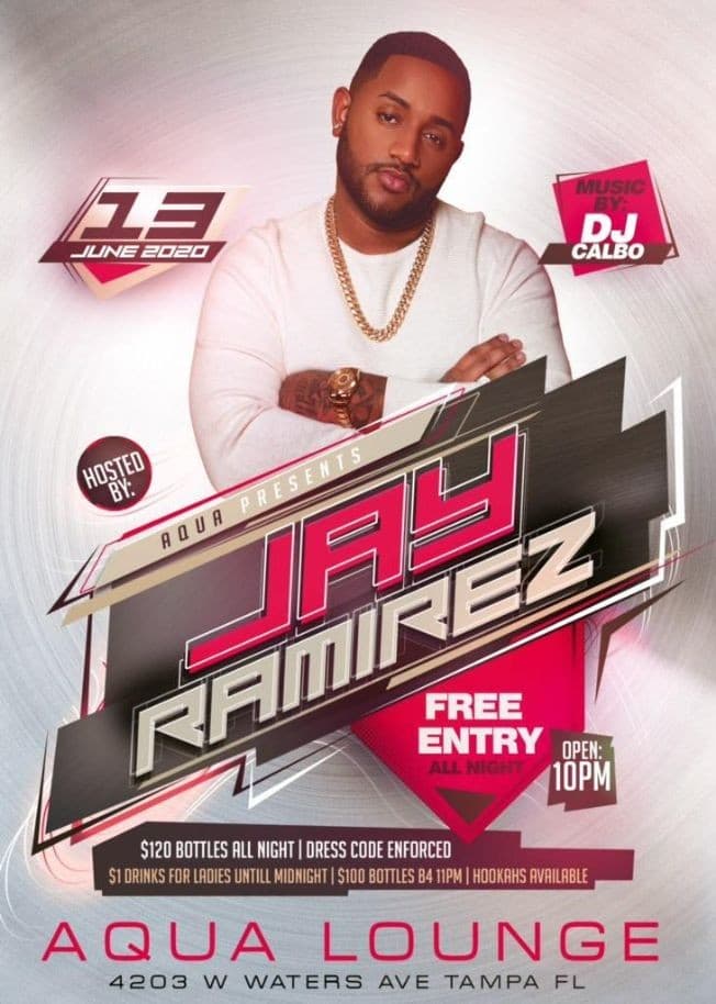 Event - Jay Ramirez Live! - Tampa, Florida - June 13, 2020 | concert tickets