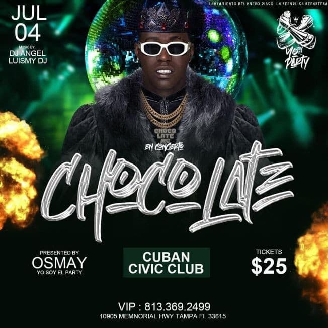 Event - Chocolate en concierto en Tampa - Tampa, Florida - July 4, 2020 | concert tickets